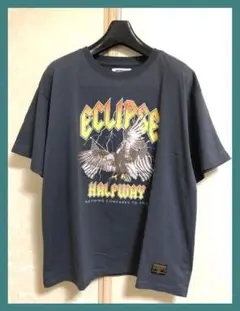 ☆超美品☆スタイルアップ効果◎♪イーグル柄アメカジロックTシャツL☆