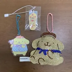 サンリオ　ポムポムプリン　アクリル　キラキラ　キーホルダー