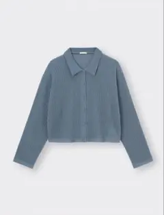 GU メッシュポロカーディガン　ブルー　Mサイズ