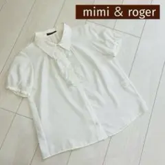 【ミミ&ロジャー】フリル ブラウス 白 美品 日本製