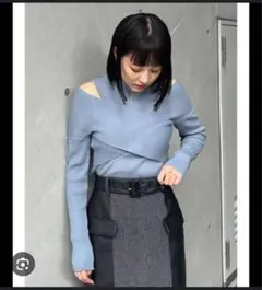 MURUA カシュクールハーフジップトップス