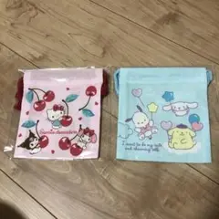 サンリオ　ミニ巾着　2点セット　サンリオスマイル　景品