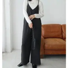 Alma Design アルマデザイン　M サロペット　ワイドパンツ マキシ丈