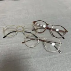 伊達メガネ 3点セット