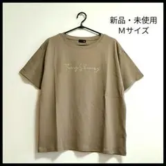 新品・激安！クルーネック ラインストーン 半袖 ロゴＴシャツ 綿100％ Ｍ