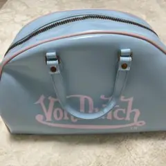 ボンダッチ 希少 水色×ピンク ボストンバッグ