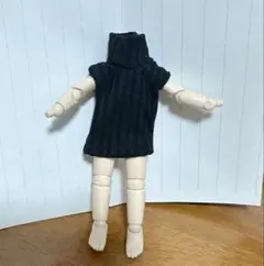 ねんどろいど服　オビツ11服　ドール服　ハイエリトップス　黒