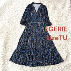 ♦︎Uエジェリ　ぼかし柄MALOUワンピース ロング丈　フリーサイズ