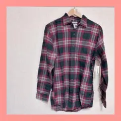 amazon essentials 赤黒チェックネルシャツ S おしゃれ