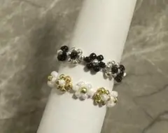 ハンドメイド　ビーズリング　2個セット