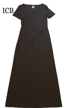 最終値下げ〈ICB オンワード〉ストレッチロングワンピース/黒/薄手