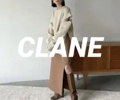 【美品】CLANE SCOOP LINE SLIT SKIRT Sサイズ