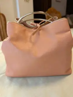 Harrods ピンク レザー ハンドバッグ