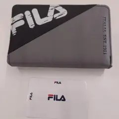 新品未使用　FILA 二つ折り財布 グレー/ブラック