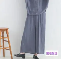 LUPILIEN レーヨンクレープワイドパンツ