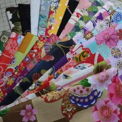24✕15cmサイズ和柄生地ハギレ24枚セット（3）