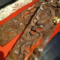 木彫り 彫刻　鶴　亀　寺院　仏閣　だんじり　地車　アンティーク　置物　現状品 木彫り 彫刻 鶴 亀 寺院 仏閣 だんじり 地車 アンティーク 置物