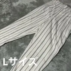 ストライプカジュアルパンツ Lサイズ
