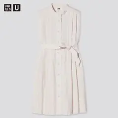 UNIQLO_U ユニクロユー シアサッカーストライプワンピース ノースリーブ