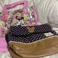 ミニーマウス バッグセット ピンク ディズニー