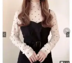 GRL シースルーハイネック長袖トップス