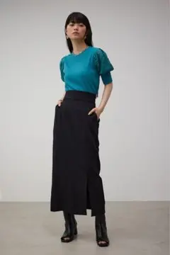 AZUL BY MOUSSY カットタイトスカート ブラック スリットスカート