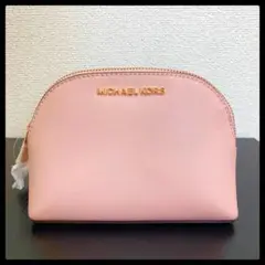 マイケルコース ポーチ レザー 中サイズ 薄ピンク 新品 未使用
