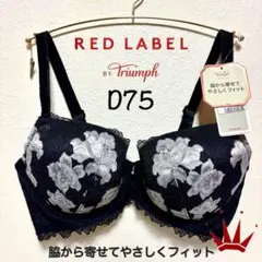 D75 トリンプ プレミアム レッドレーベル 0100 ダリアの花 ブラ単品