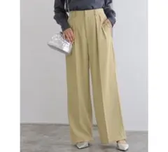 Pierrot センタープレスタックワイドパンツ 新品