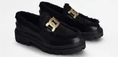 TOD’S ファー付きレザーローファー37