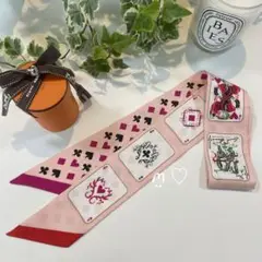 HERMES エルメス ツイリー トランプ シルクスカーフ バッグチャーム