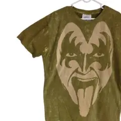 【Ｌサイズ】 KISS Tシャツ バンドT マスタードイエロー オーカー