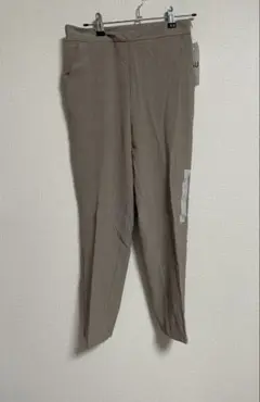 【未使用】GU 2WAYストレッチテーパードパンツ　チェック　 L ブラウン