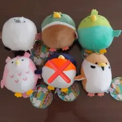 ふとっちょなかま とりさんのぬいぐるみマスコット 5種類セット