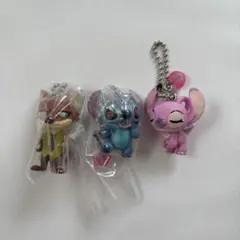 なかよしペアスイング　ガチャガチャ　スティッチ　エンジェル　ニック