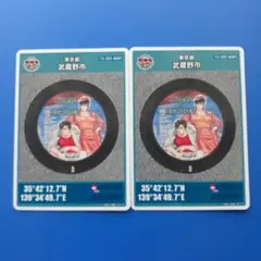 マンホールカード▼東京都　武蔵野市▼シティハンター(012)▼２枚セット