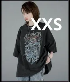 ADRER ヘビーコットンヴィンテージライクレトロロゴダメージピグメントTシャツ