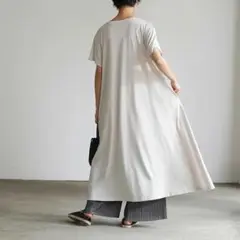 最終価格　for/c　Aライン フレア ワンピース　マキシワンピ　グレージュ