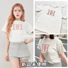 ダーリッチ darich キルティングアップリケビジューTシャツ ホワイト
