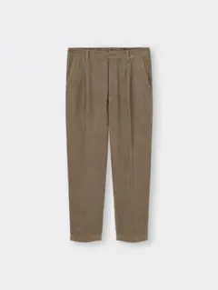 GU　コーデュロイワイドフィットテーパードパンツ　ベージュ　S