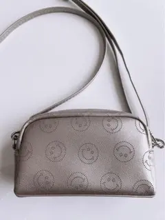ポシェット ショルダーバッグ ポーチ 2way シルバー ニコちゃん 新品