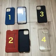 iPhone13ミニ用ケースセット（ネイビー・黒・透明）