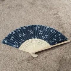 涼風藍染扇子