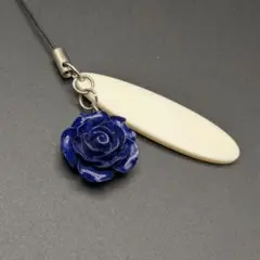 青いバラ ストラップ