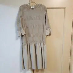 JUST ベージュのロングワンピース