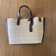 ストロートートバッグ ファスナーポーチ付き