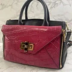 DIANE von FURSTENBERG 本革 レザー 2wayハンドバッグ