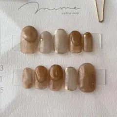 【即日発送】ショートオーバルM ネイルチップ　ニュアンスネイル
