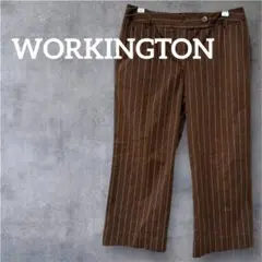美品❣️WORKINGTON ストライプ ブラウン パンツ サイズ6