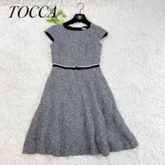 極美品♡トッカ レースワンピース ウエストマーク キャップスリーブ 0